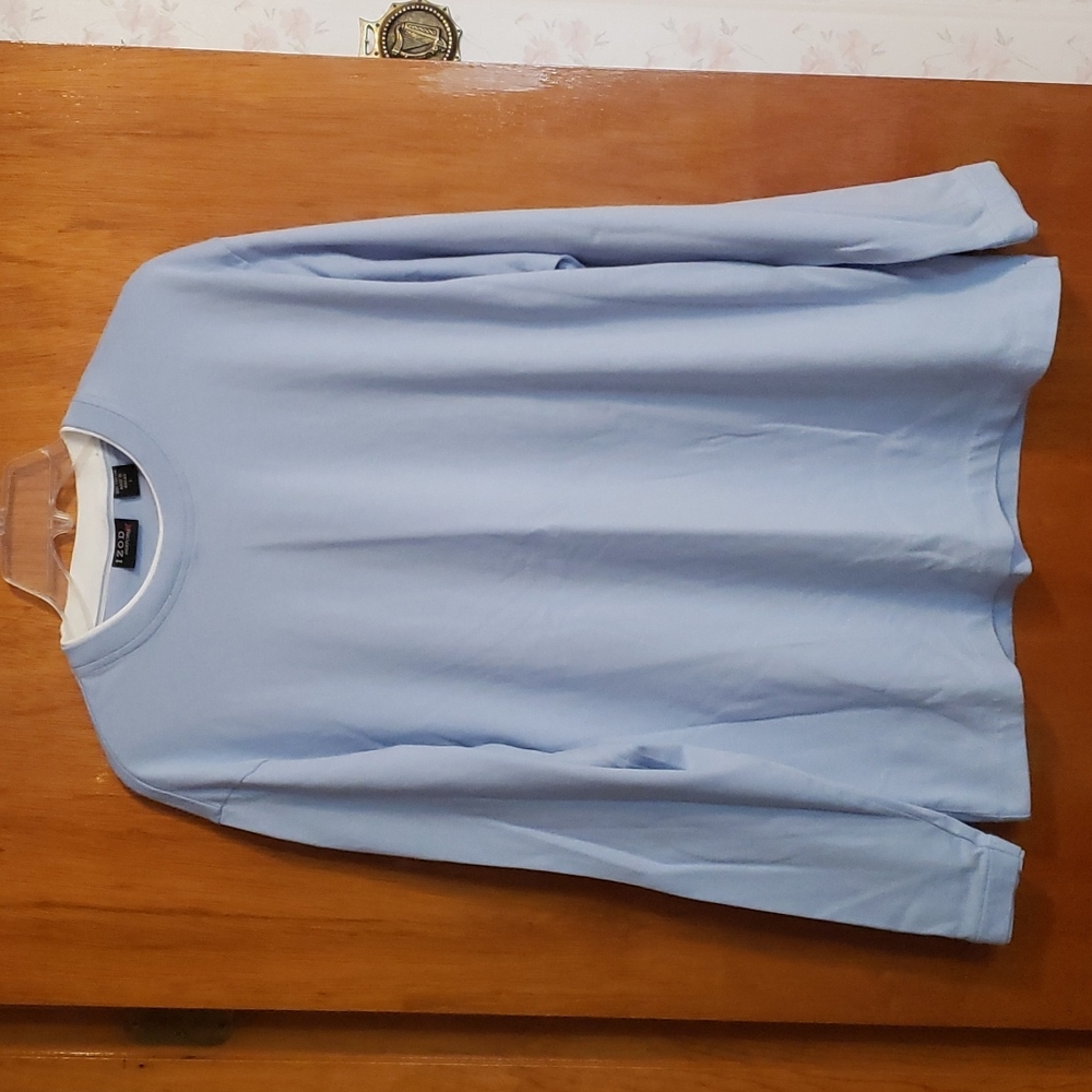 Izod PerformX light blue long sleeve shirt, size Large